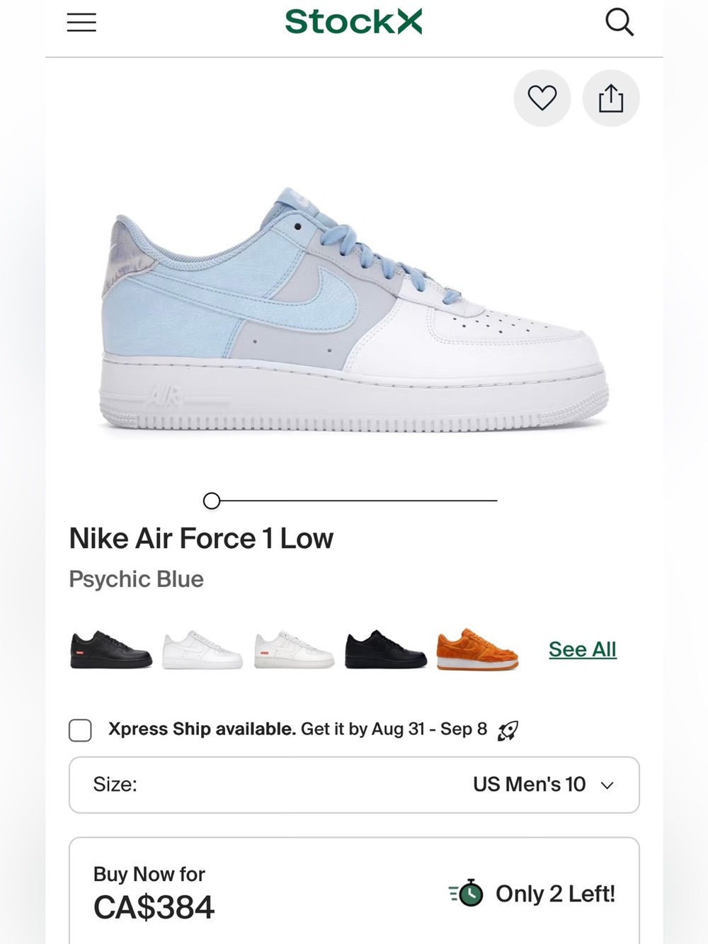 Nike Air Force 1 07 LV8 Psychic Blue